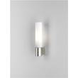 Astro Bari Frosted Glass Wall Light with Tube Base in Matt Nickel