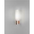 Astro Bari Frosted Glass Wall Light with Tube Base in Polished Copper