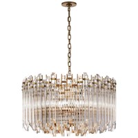 Adele Large Wide Drum Pendant Clear Acrylic