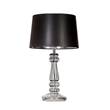 4 Concepts Petit Trianon Small Transparent Black Glass Table Lamp in Black & Silver
