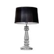 4 Concepts Petit Trianon Small Transparent Black Glass Table Lamp in Black & White