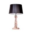 4 Concepts Petit Trianon Small Transparent Copper Glass Table Lamp in Black & White