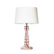 4 Concepts Petit Trianon Small Transparent Copper Glass Table Lamp in White & White