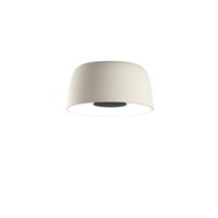 Djembe C 42.28 Large LED Ceiling Surface Stone Texture Outer and smooth Satin White Inner