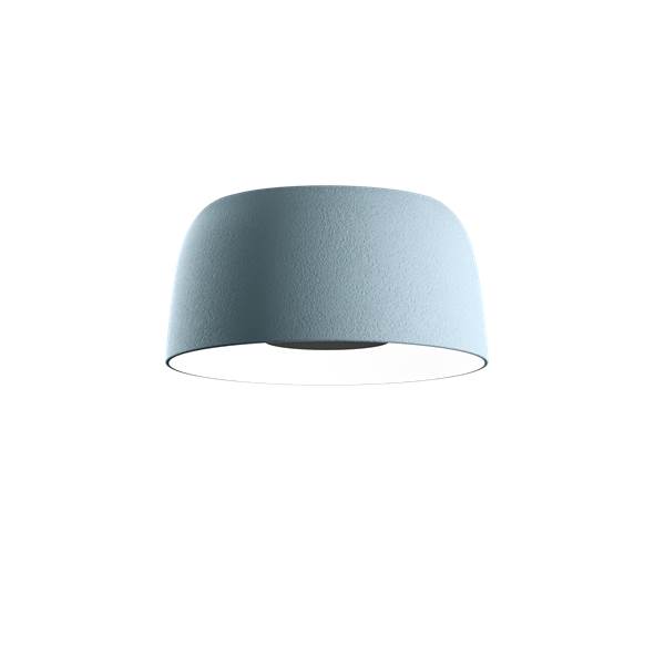 Marset Djembe C 65.45 Large LED Ceiling Surface with Stone Texture Outer and smooth Satin White Inner