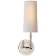 Visual Comfort Ziyi Single Wall Light with Natural Paper Shade in Polished Nickel