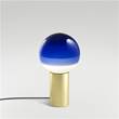 Marset Dipping Light Brushed Brass Base Table Lamp in Blue