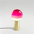 Marset Dipping Light Brushed Brass Base Table Lamp in Pink
