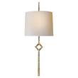 Visual Comfort Cranston Small Wall Light with Natural Paper Shade in Gilded Iron