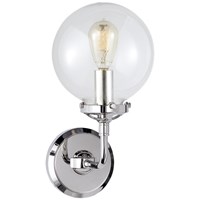 Bistro Single Clear Glass Wall Light
