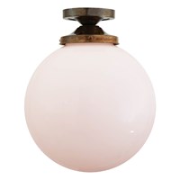 Yerevan 25cm Opal Glass Semi-Flush Ceiling Light