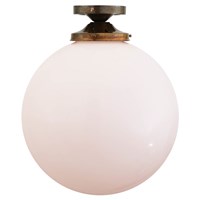 Yerevan 30cm Opal Glass Semi-Flush Ceiling Light 30cm Globe Ceiling Light Fitting