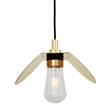 Mullan Lighting Hali Clear Glass Contemporary Pendant IP65 in Polished Brass