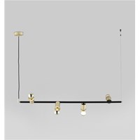 Ohlala 4-Light Pendant Brass Details