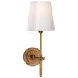 Visual Comfort Bryant Wall Light with White Glass in Hand-Rubbed Antique Brass