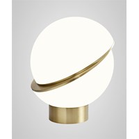 Crescent Table Lamp Brushed Brass Opal Acrylic