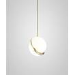 Lee Broom Crescent Single Pendant Brushed Brass with Opal Acrylic in Mini
