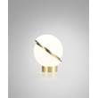 Lee Broom Crescent Table Lamp Brushed Brass with Opal Acrylic in Mini