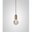 Lee Broom Crystal Bulb Clear Glass LED Pendant in Brushed Brass