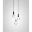 Lee Broom Crystal Bulb 3-Light Frosted LED Pendant in Polished Chrome