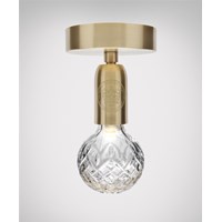 Crystal Bulb LED Ceiling Light Polished Gold
