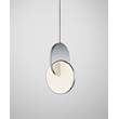 Lee Broom Eclipse Single LED Pendant with Acrylic Disc in Polished Chrome