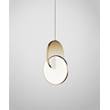 Lee Broom Eclipse Single LED Pendant with Acrylic Disc in Polished Gold