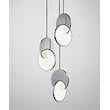 Lee Broom Eclipse 3-Light LED Pendant with Opal Acrylic in Polished Chrome
