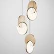 Lee Broom Eclipse 3-Light LED Pendant with Opal Acrylic in Polished Gold