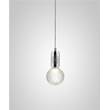 Lee Broom Crystal Bulb Frosted Glass LED Pendant in Polished Chrome