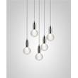 Lee Broom Crystal Bulb 5-Light Frosted Glass LED Pendant in Polished Chrome
