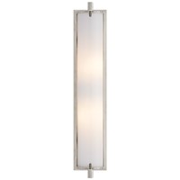 Calliope Tall Bath Wall Light White Glass