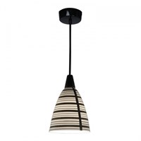 Circle Line Single Pendant Natural White & Black