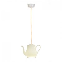 Teapot 5 Single Pendant Natural White