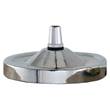 Mullan Lighting Brass Ceiling Rose Light Fitting Flat Round with Cord Grip in Polished Chrome