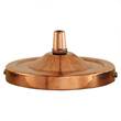 Mullan Lighting Brass Ceiling Rose Light Fitting Flat Round with Cord Grip in Polished Copper