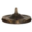 Mullan Lighting Brass Ceiling Rose Light Fitting Flat Round with Cord Grip in Antique Silver