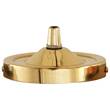 Mullan Lighting Brass Ceiling Rose Light Fitting Flat Round with Cord Grip in Polished Brass