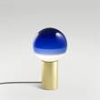Marset Dipping Light S Brushed Brass Base Table Lamp in Blue