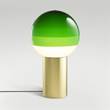Marset Dipping Light S Brushed Brass Base Table Lamp in Green