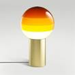 Marset Dipping Light S Brushed Brass Base Table Lamp in Amber