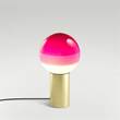 Marset Dipping Light S Brushed Brass Base Table Lamp in Pink