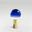 Marset Dipping Light Portable LED Table Lamp with Brushed Brass Base in Blue