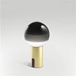 Marset Dipping Light Portable LED Table Lamp with Brushed Brass Base in Black
