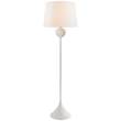 Visual Comfort Alberto Large Floor Lamp with Linen Shade in Plaster White