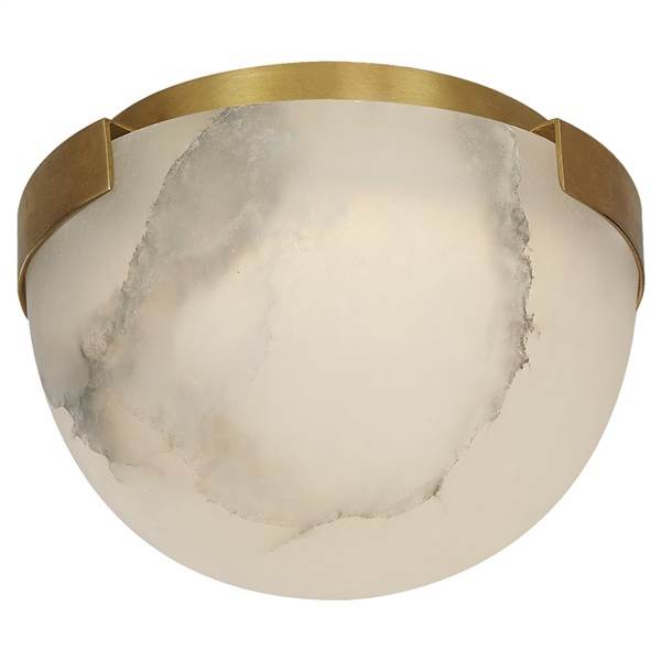Visual Comfort Melange Petite Flush Mount with Alabaster Shade