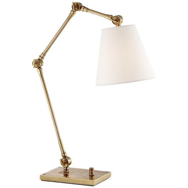Visual Comfort Graves Task Lamp with Linen Shade