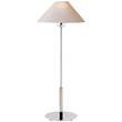 Visual Comfort Hackney Table Lamp with Natural Paper Shade in Polished Nickel