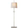 Visual Comfort Cranston Buffet Lamp with Natural Paper Shade in Burnished Silver Leaf