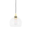 Mullan Lighting Leith 25cm Opal Glass Pendant IP65 in Polished Brass